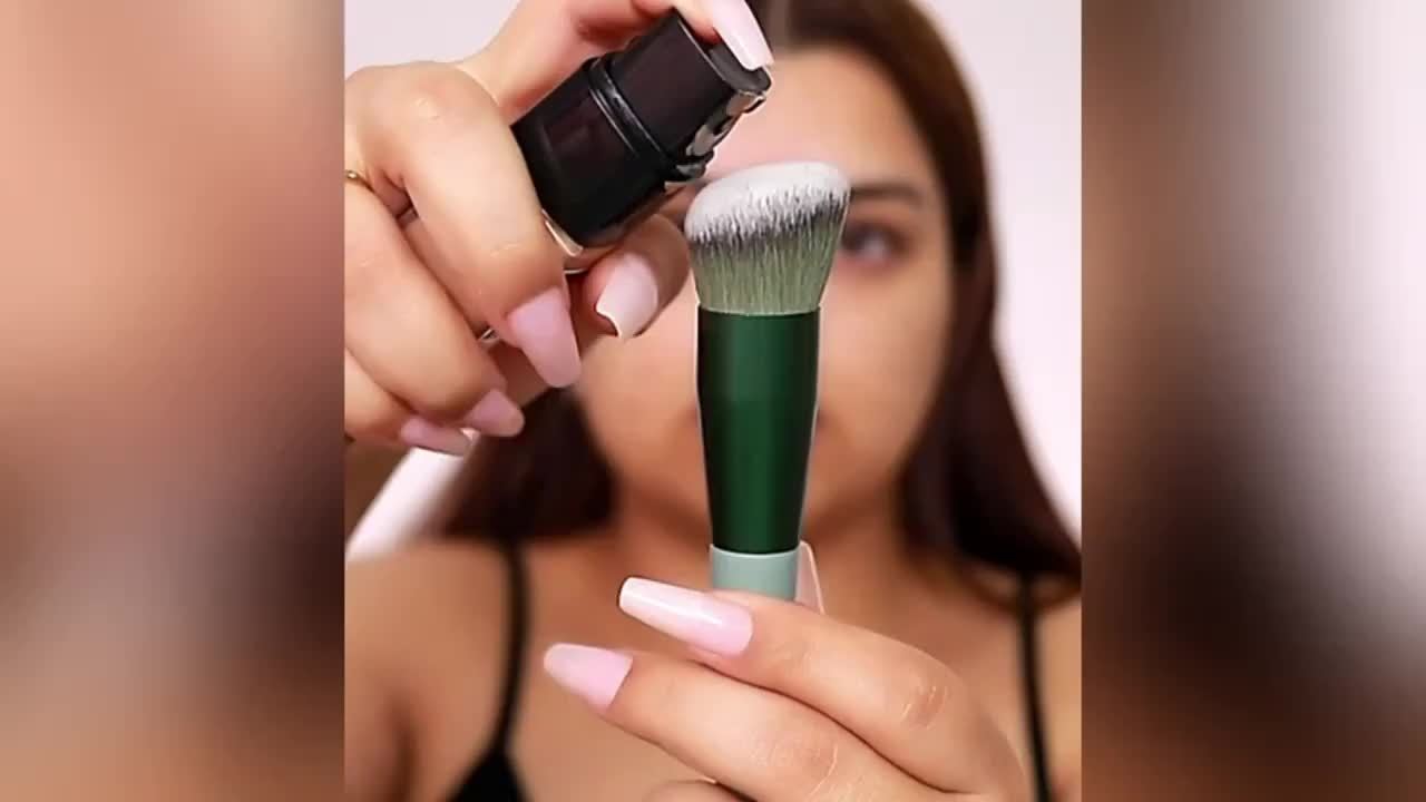 13 Professional Makeup Brushes Foundation Powder Concealer Eye Shadow Smudge Blush Highlight Natural Synthetic Brush Travel Portable Set+flannel Bag